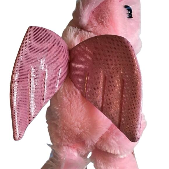 Funzone Unicorn Backpack Pegasus Pink Stuffed Plush 19” Sparkly Bag Glitter NWT - Picture 4 of 7